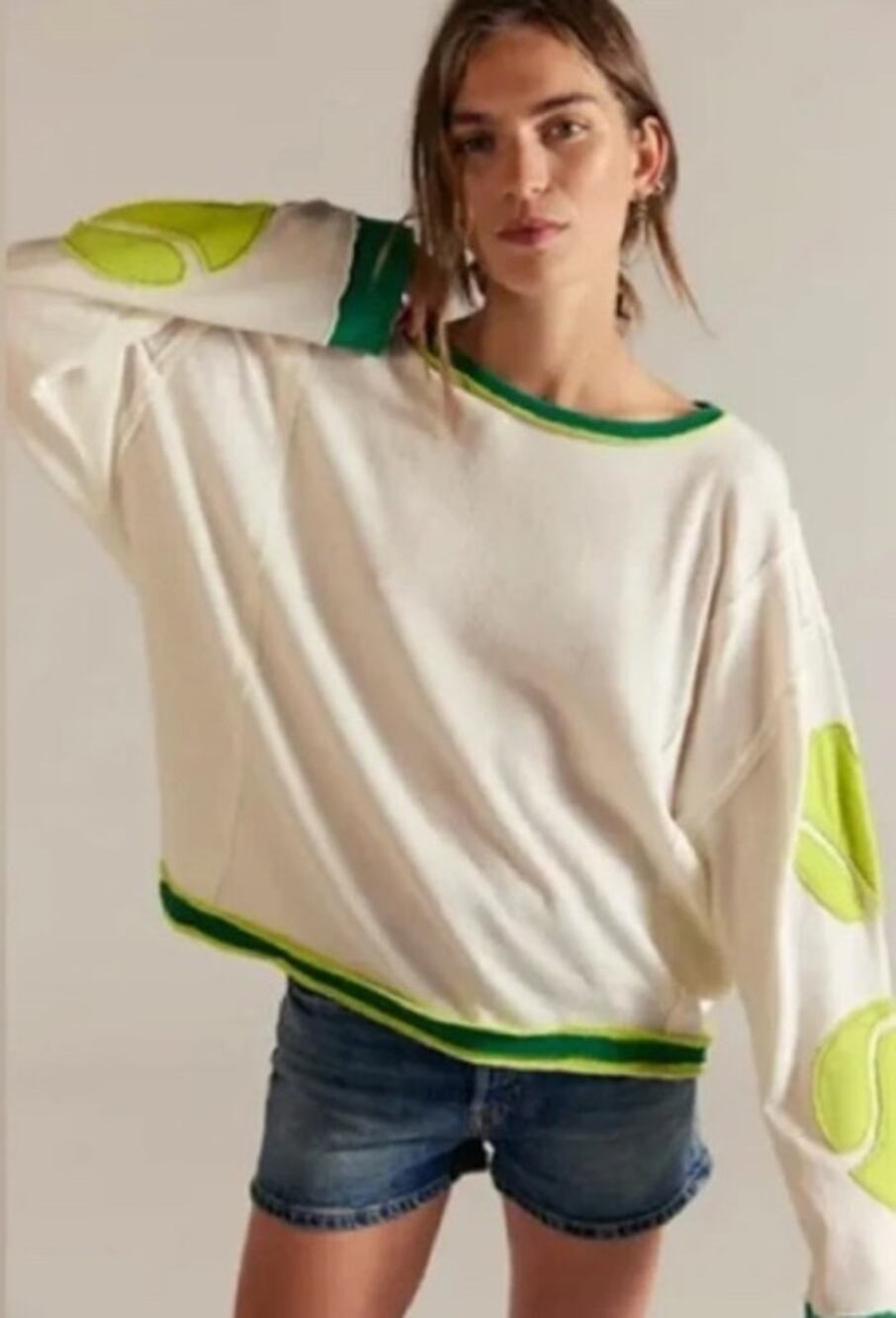093 NWT We the Free You're A Star Tennis Tee | Color Tennis Combo | XL